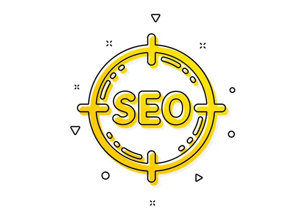 Signe Optimisation Des Moteurs Recherche Icône Seo Cible Symbole Modèle — Image vectorielle