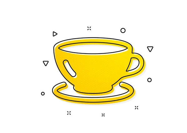 Signo Bebida Café Icono Taza Símbolo Bebida Fresca Patrón Círculos — Vector de stock