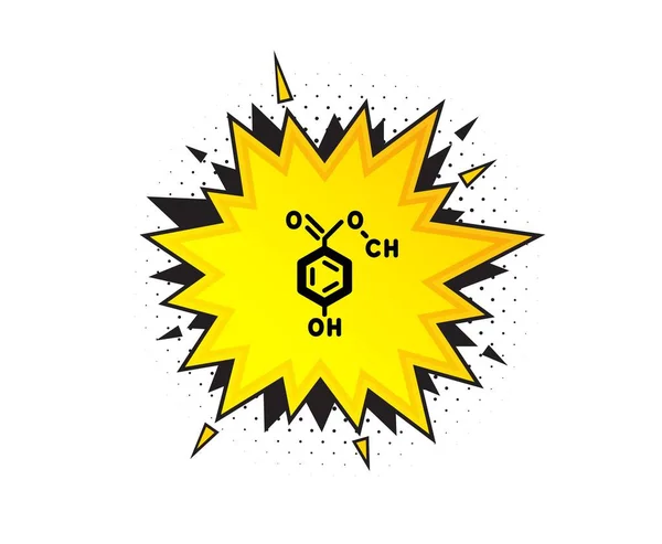 Ícone Fórmula Química Cita Bolha Discurso Sinal Laboratório Química Símbolo — Vetor de Stock