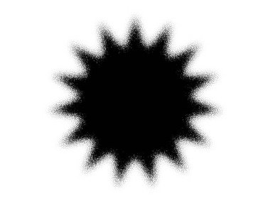 Nokta yıldız desenli vektör arkaplanı. Kum tanesi etkisi. Siyah gürültü noktaları benekler. Soyut gürültü nokta çalışma kalıbı. Siyah noktalar grunge afişi. Benekli daireler yıldızı. Stokastik noktalı vektör arkaplanı