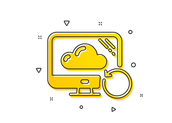 Σημάδι Δημιουργίας Αντιγράφων Ασφαλείας Ανάκτηση Εικονίδιο Σύννεφο Αποκαταστήστε Σύμβολο Πληροφοριών — Διανυσματικό Αρχείο