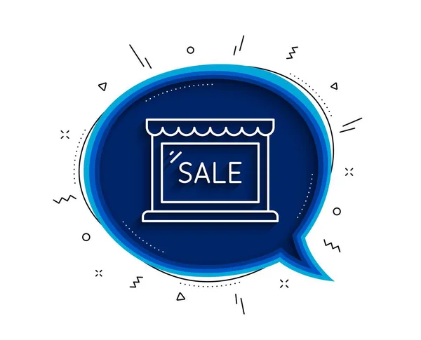 Verkaufs Liniensymbol Chat Blase Mit Schatten Rabattschilder Für Geschäfte Räumungssymbol — Stockvektor
