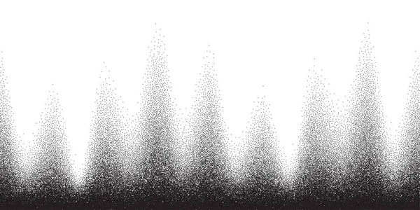 Dotwork模式向量背景 黑色的噪音点点 沙粒效应 黑点发牢骚横幅 抽象的噪音干扰模式 倾斜的尖尖圆圈 随机点缀向量背景 — 图库矢量图片