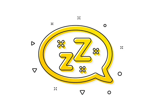 Zzz Sprechblase Zeichen Schlaflikone Chat Nachrichtensymbol Gelbe Kreise Muster Klassisches — Stockvektor
