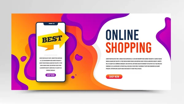 Melhor Distintivo Tela Telefone Banner Fluido Mockup Banner Oferta Especial —  Vetores de Stock