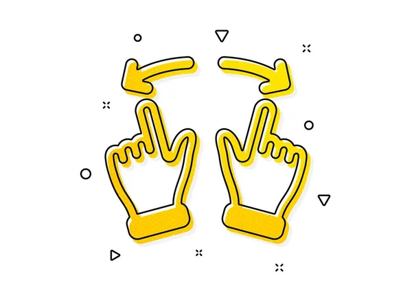 Slide Arrow Sign Move Gesture Icon Swipe Action Symbol Yellow — Stock Vector