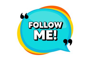 Sembolümü takip et. Tırnak içinde mavi konuşma balonu pankartı. Özel teklif işareti. Süper teklif. Düşünce balonu şeklinde. Konuşma baloncuğundan alıntıları takip et. Bilgisel düşünce mesajı. Vektör
