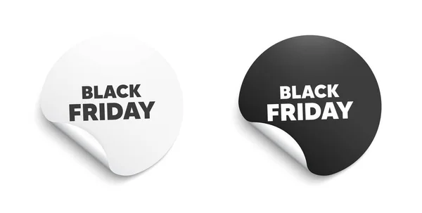 Black Friday Sale Adesivo Redondo Com Mensagem Oferta Oferta Especial — Vetor de Stock