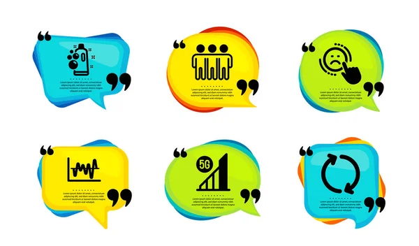 Wifi Dislike Friendship Icons Simple Set Speech Bubble Quotes Clean — Stock Vector
