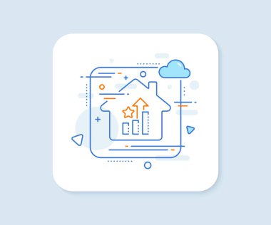 Yıldız çizgisi ikonu sıralanıyor. Soyut vektör düğmesi. Yıldız derecelendirme işareti. En iyi istatistik rütbe sembolü. Yıldız çizgisi ikonu sıralanıyor. Ev konsepti rozeti. Vektör