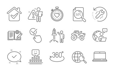 İşaretleme kutusu, Arama dosyası ve başlatma projesi simgeleri ayarlandı. Kalp atışı zamanlayıcısı, gülümseme ve traktör işaretleri. Not Defteri, Onaylı ve Tam Döndürme sembolleri. Satır simgeleri ayarlandı. Vektör