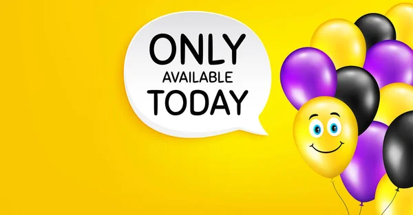 Only Available Today Smile Balloon Vector Background Special Offer Price — Stock Vector