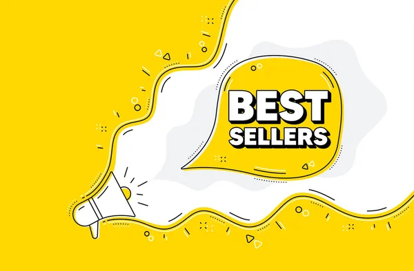 Best Sellers Loudspeaker Alert Message Special Offer Price Sign Advertising — Stock Vector