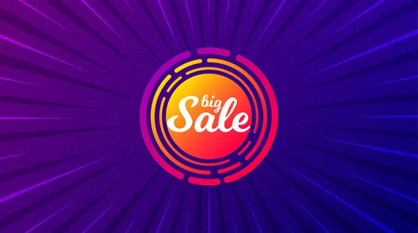 Big sale sticker. Purple background with offer message. Discount banner shape. Coupon design icon. Best advertising coupon banner. Big sale badge shape. Abstract background. Vector