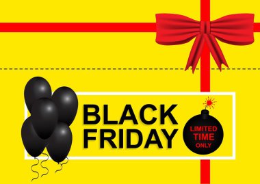 Vektör çizim siyah Cuma