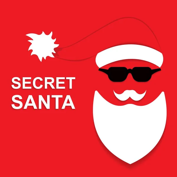 Hemliga Santa Claus Secret Gåvor Mall Banner Vektor Eps — Stock vektor