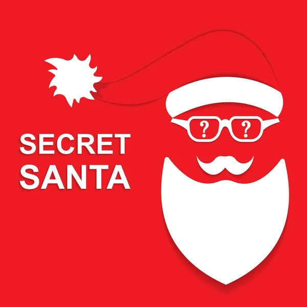Secret Santa Claus Secret Gifts Template Banner Vector Eps — Stock Vector
