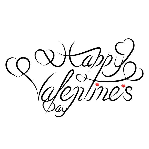 Happy Valentine Day Typography Background Beautiful Handwritten Calligraphy Text Vector — Stock Vector
