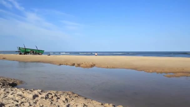 Olas Agua Mar Playa Arena — Vídeo de stock