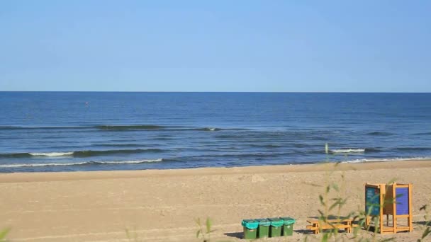 Mořské Vody Vlny Sandy Beach — Stock video