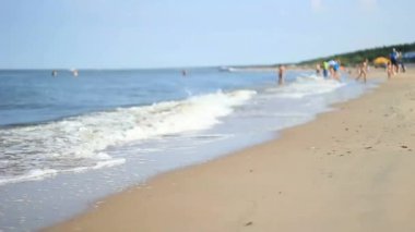 insanlarla odaklanmamış beach