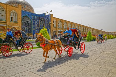 Isfahan Imam Square carriage ride clipart
