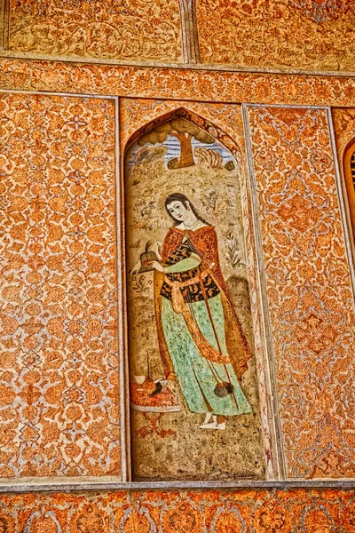 Pintura do Palácio Isfahan Ali Qapu — Fotografia de Stock