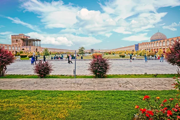 Isfahan Imam Meydanı Panoraması — Stok fotoğraf