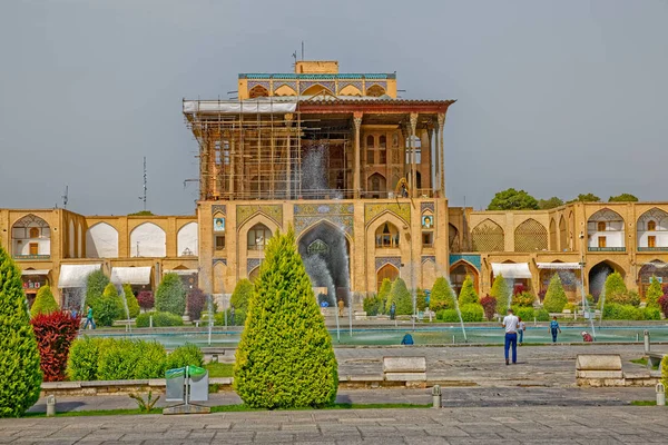 Isfahan Imám tér Ali Qapu Palota — Stock Fotó