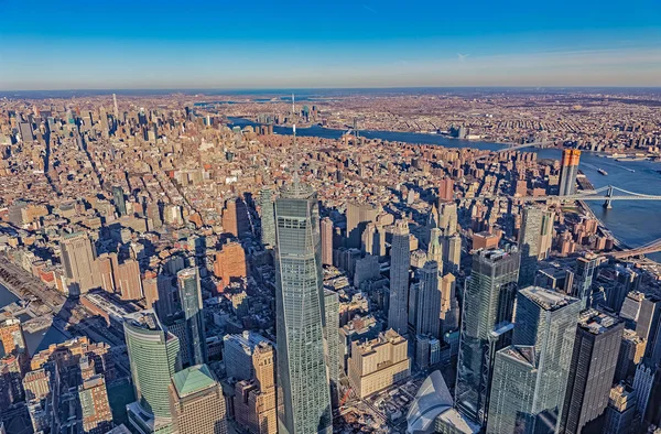 Aérea de Nueva York Manhattan — Foto de Stock