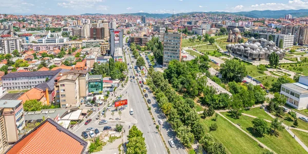 Priştine panorama havadan görünümü