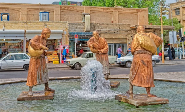 Statue della fontana di Yazd — Foto Stock