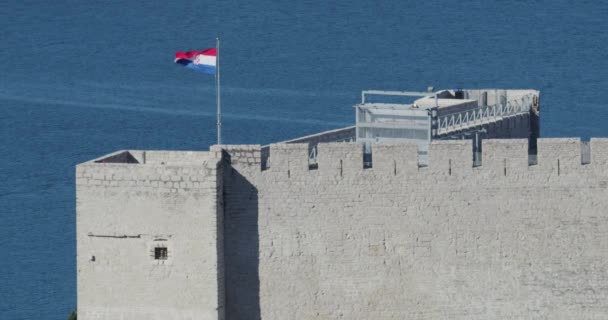 Sibenik St. Michael Kalesi — Stok video