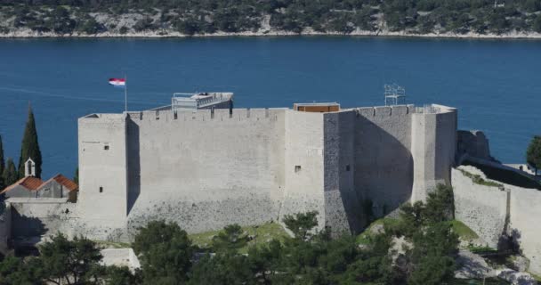 Festung St. Michael in Sibenik — Stockvideo