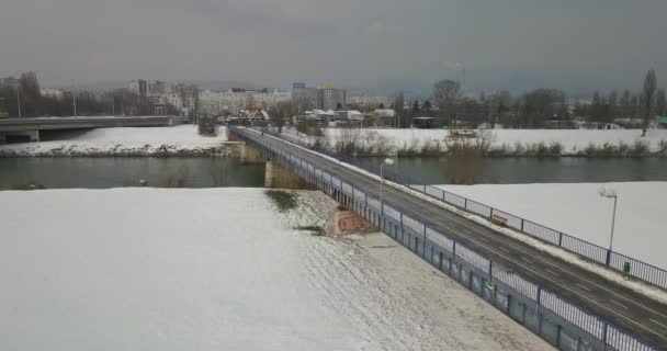 Zagreb antena de invierno — Vídeos de Stock