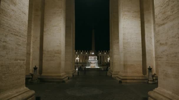 Der Petersplatz im Vatikan — Stockvideo