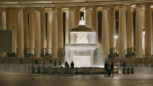 Площадь Святого Петра в Ватикане — стоковое видео