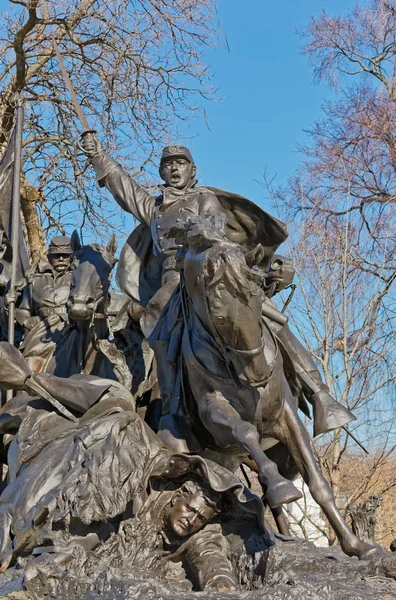 Estatua de carga de caballería Monumento a la Guerra Civil Washington DC — Foto de Stock