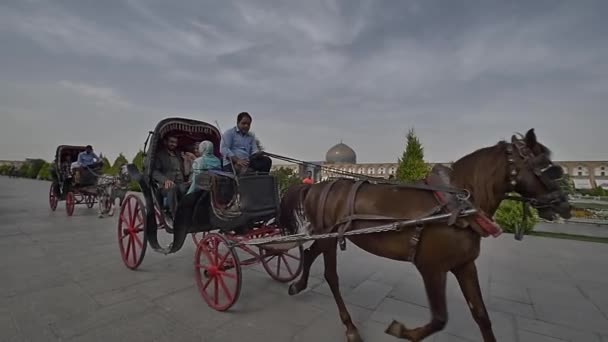 Carruaje Isfahan Imam Square — Vídeos de Stock