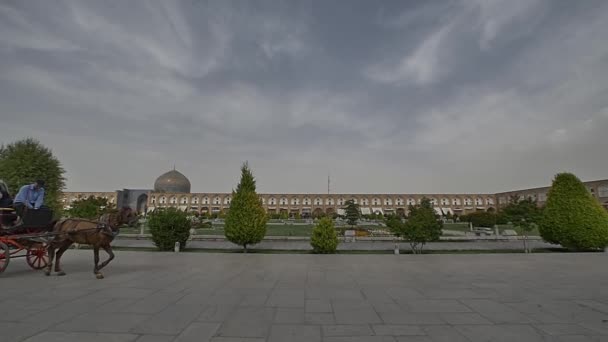 Carruaje Isfahan Imam Square — Vídeos de Stock