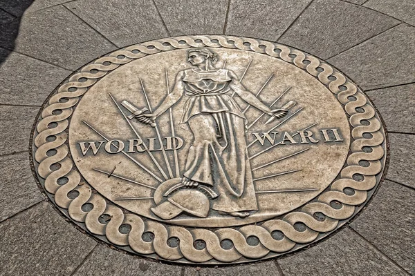 Victory Medal design World War II Memorial in Washington DC — Stock Photo, Image