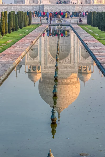 A Taj Mahal reflexió, India — Stock Fotó