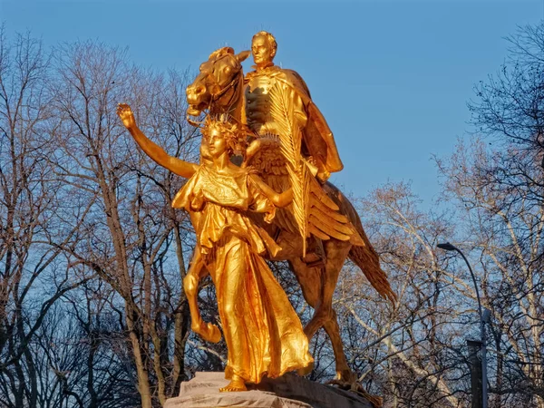 Nueva York Central Park Sherman Memorial escultura — Foto de Stock