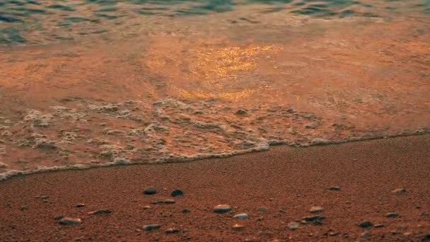 Puesta de sol en la playa de Dubrovnik — Vídeo de stock