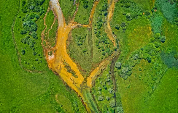 Vista aérea do rio Cetina, Croácia — Fotografia de Stock