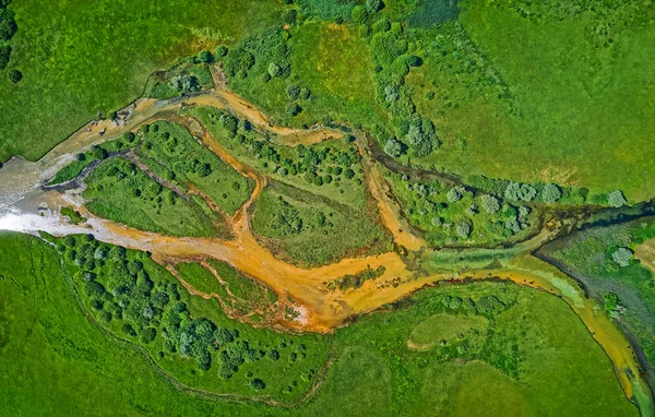 Vista aérea do rio Cetina, Croácia — Fotografia de Stock