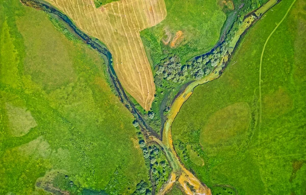 Vista aérea do rio Cetina, Croácia — Fotografia de Stock