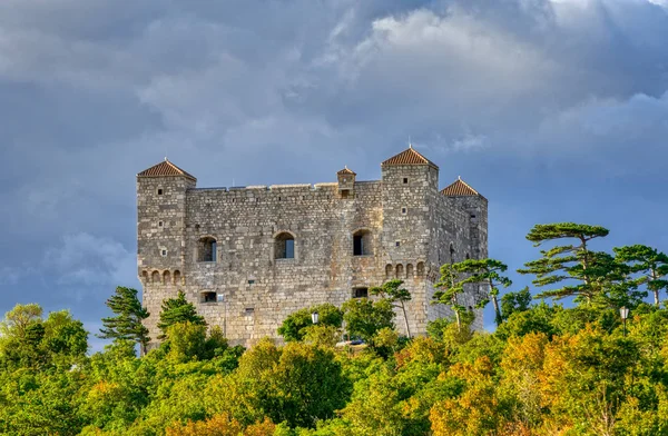 Középkori vár-Nehaj erőd Senj, Horvátország — Stock Fotó