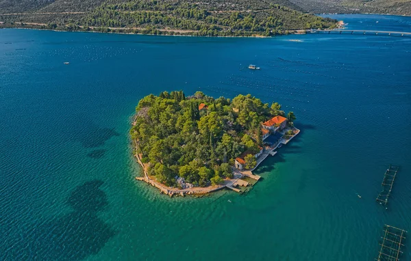 Aerial view of Mali Ston Bay — Stock Photo, Image