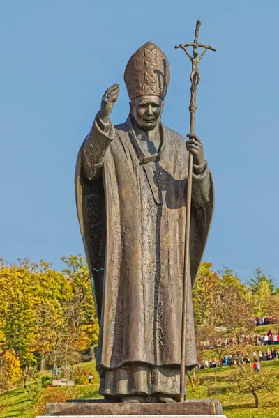 Estatua del Papa Juan Pablo II en Marija Bistrica, Croacia — Foto de Stock